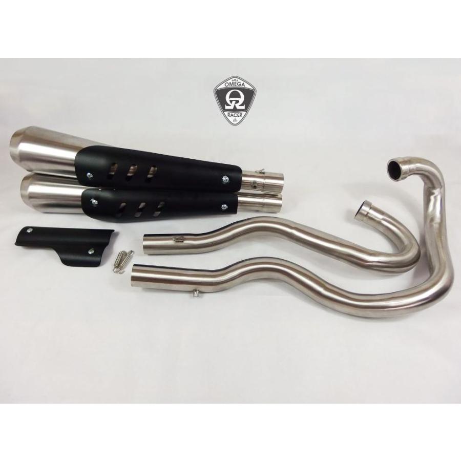 W650 スクランブラー アップマフラー フルエキ オメガレーサー