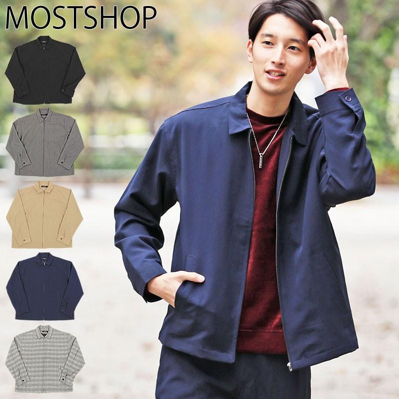 ブルゾン メンズ スイングトップ おしゃれ ワイドシルエット ショート