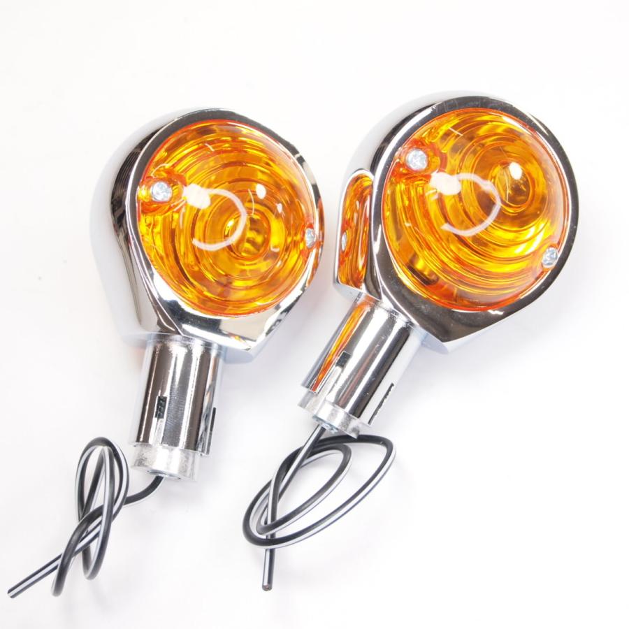 ベスパ VESPA バーエンド Ox-Eye ウインカー メッキ 22ミリバー用 50S