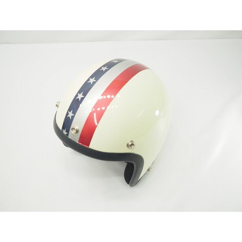 シルバー) ヘルメット カスタムステッカー アメリカライン メタリック