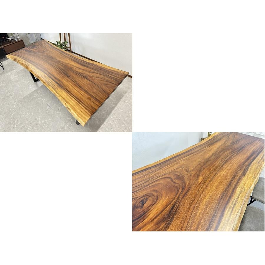 無垢 一枚板テーブル 幅200cm 天厚55mm 一点モノ 脚付き 一枚板 座卓可