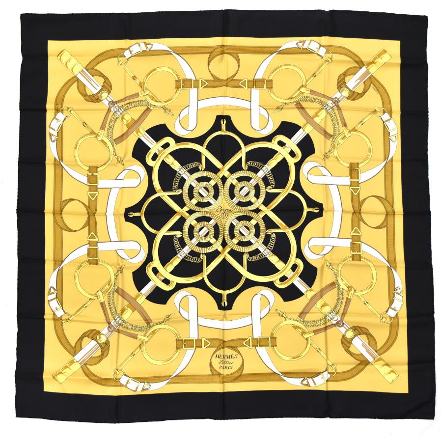 HERMES（エルメス） 新品同様 スカーフ カレ90 Pellier シルク