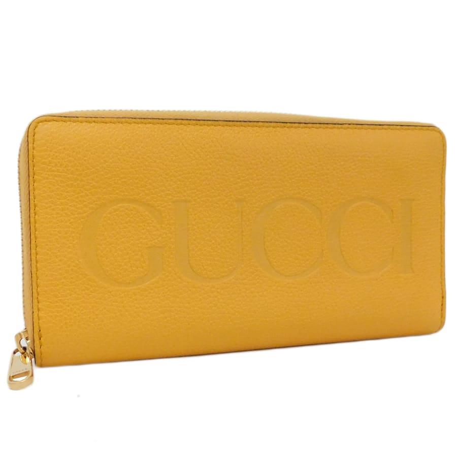GUCCI（グッチ） 新品同様 レザー 長財布 658691 イエロー系 ジップ