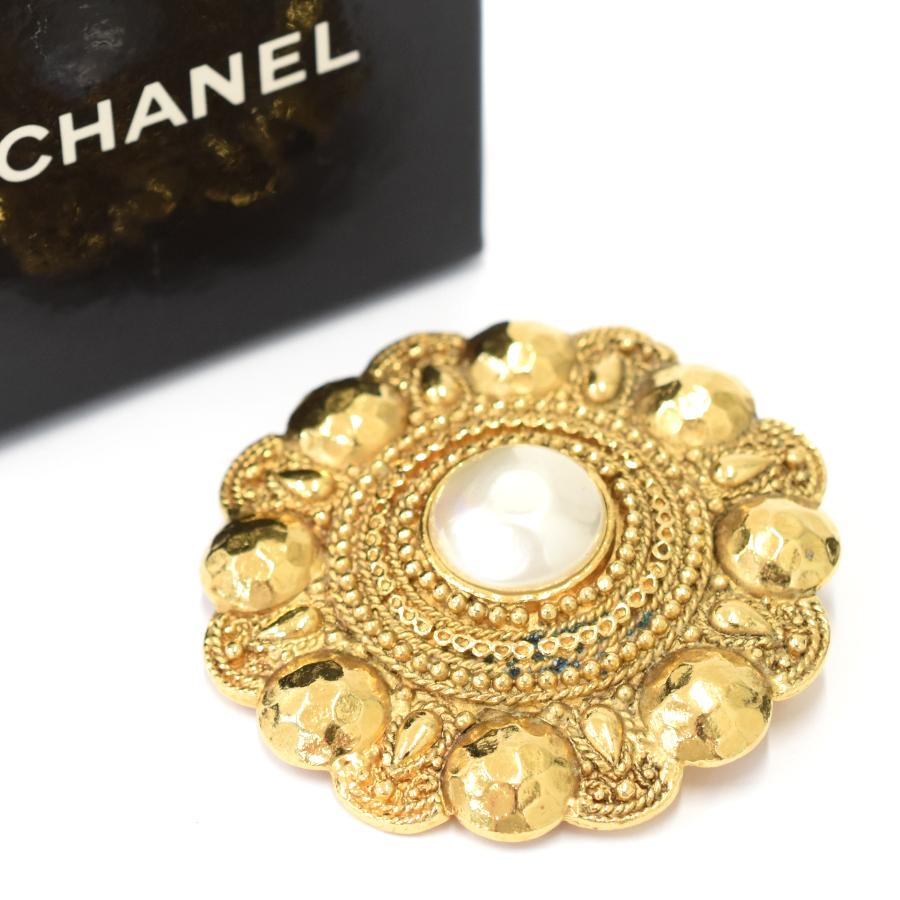 CHANEL（シャネル） ブローチ フラワーモチーフ フェイクパール GP