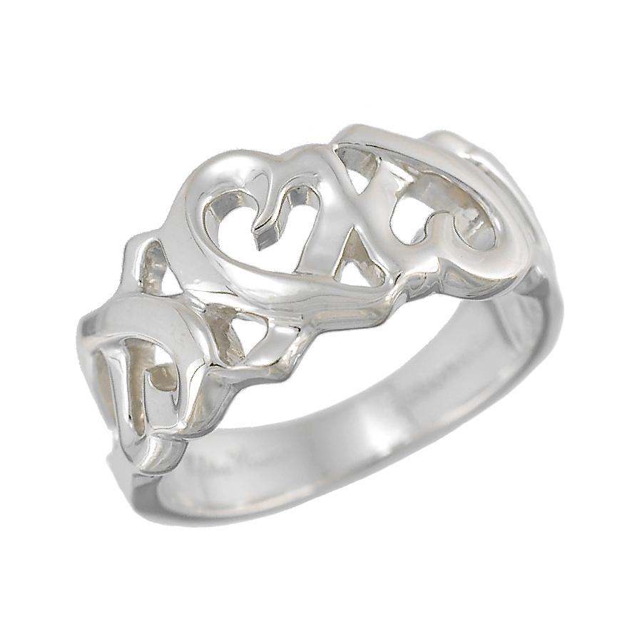 TIFFANY&Co.（ティファニー） 新品同様 トリプル ラビングハート