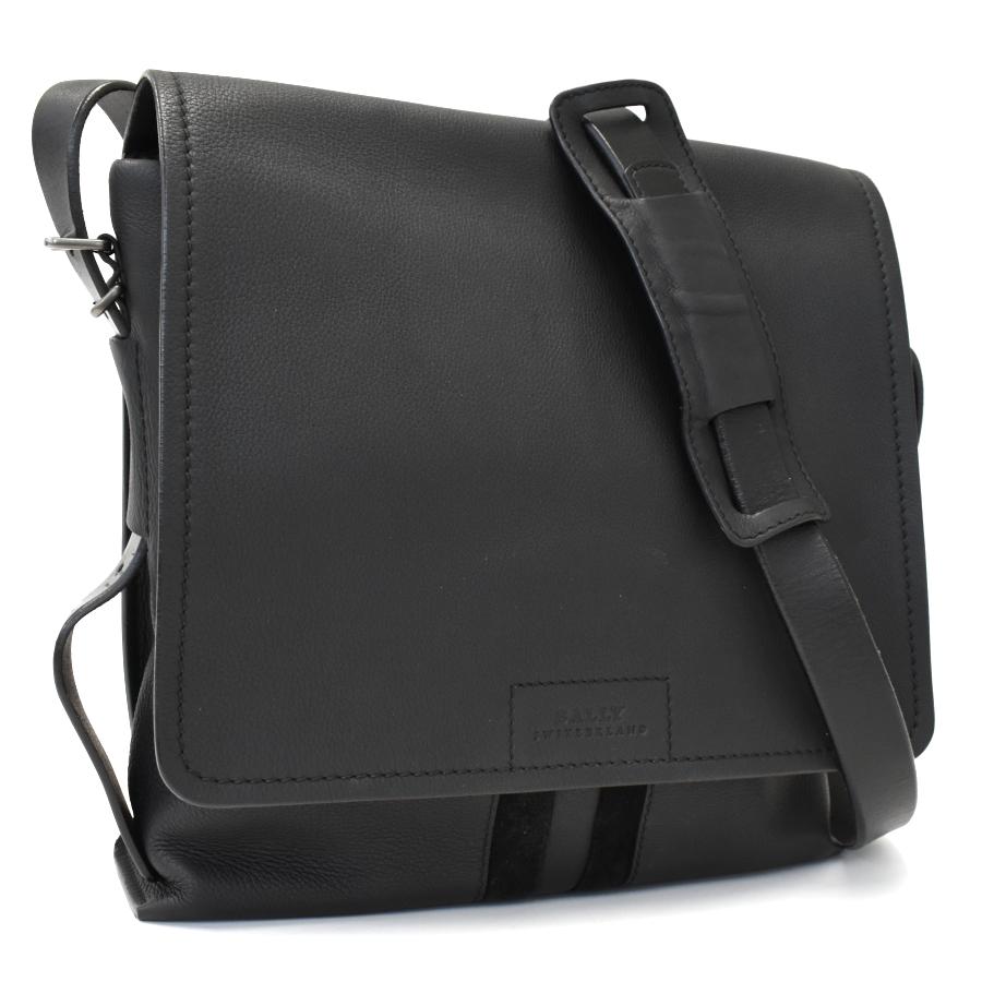 Bally（バリー） ショルダーバッグ レザー ブラック シルバー金具 斜め