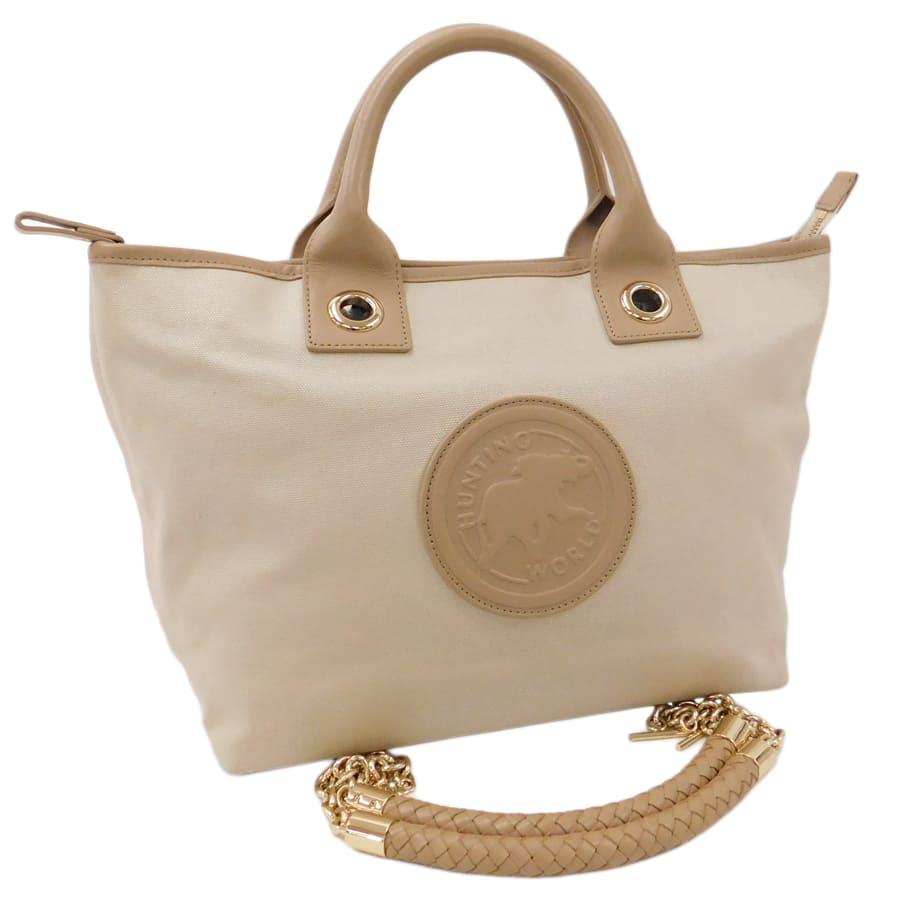 Hunting World（ハンティング・ワールド） 2wayバッグ ベージュ系 PVC