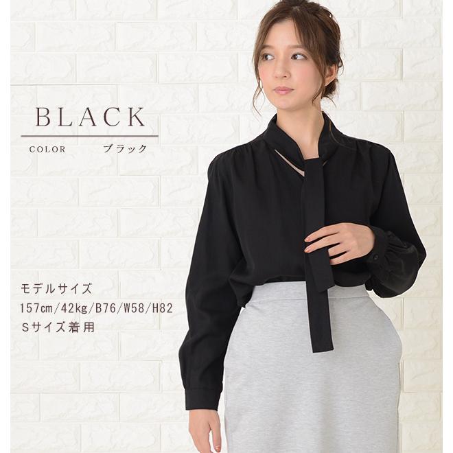 Lace Ladies（レースレディース） ボウタイ長袖ブラウス シャツ S-XXL