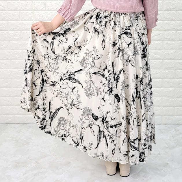 Lace Ladies（レースレディース） ボタニカル柄 ロングスカート
