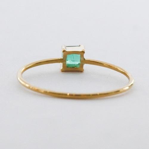 指輪 リング レディース エメラルド K18 18K 18金 ゴールド エメラルド