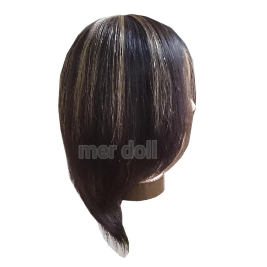 美容師国家試験課題カットウィッグ練習用 ブロッキングガイド付