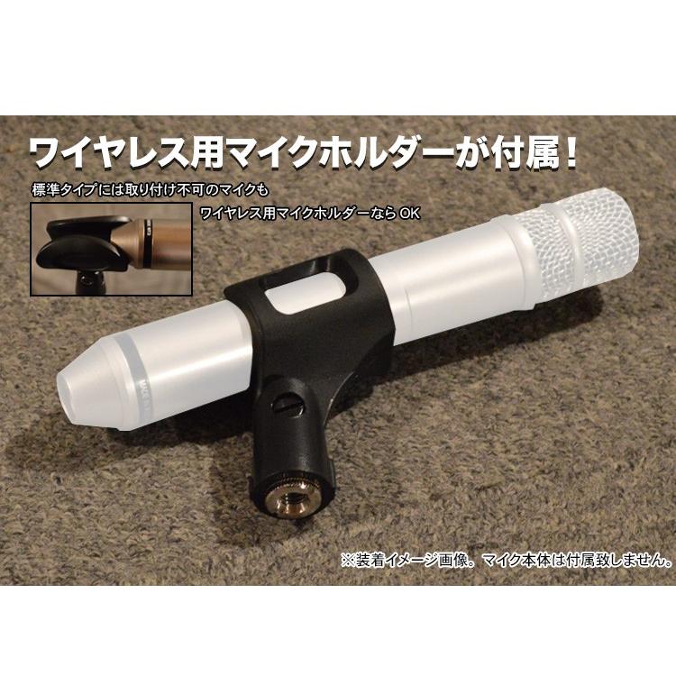 K&M ワイヤレスマイク用マイクスタンド 210/2-BK (ワイヤレス用マイク