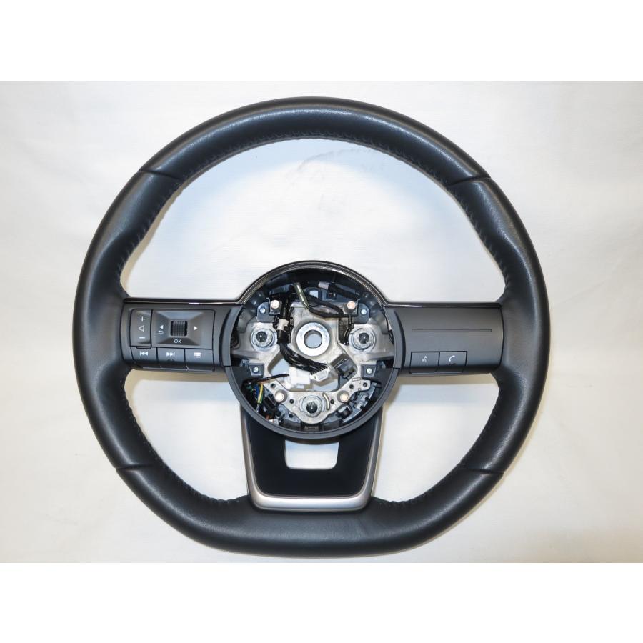 希少ヒーター付! ノート E13 純正 革 ステアリング ハンドル スイッチ