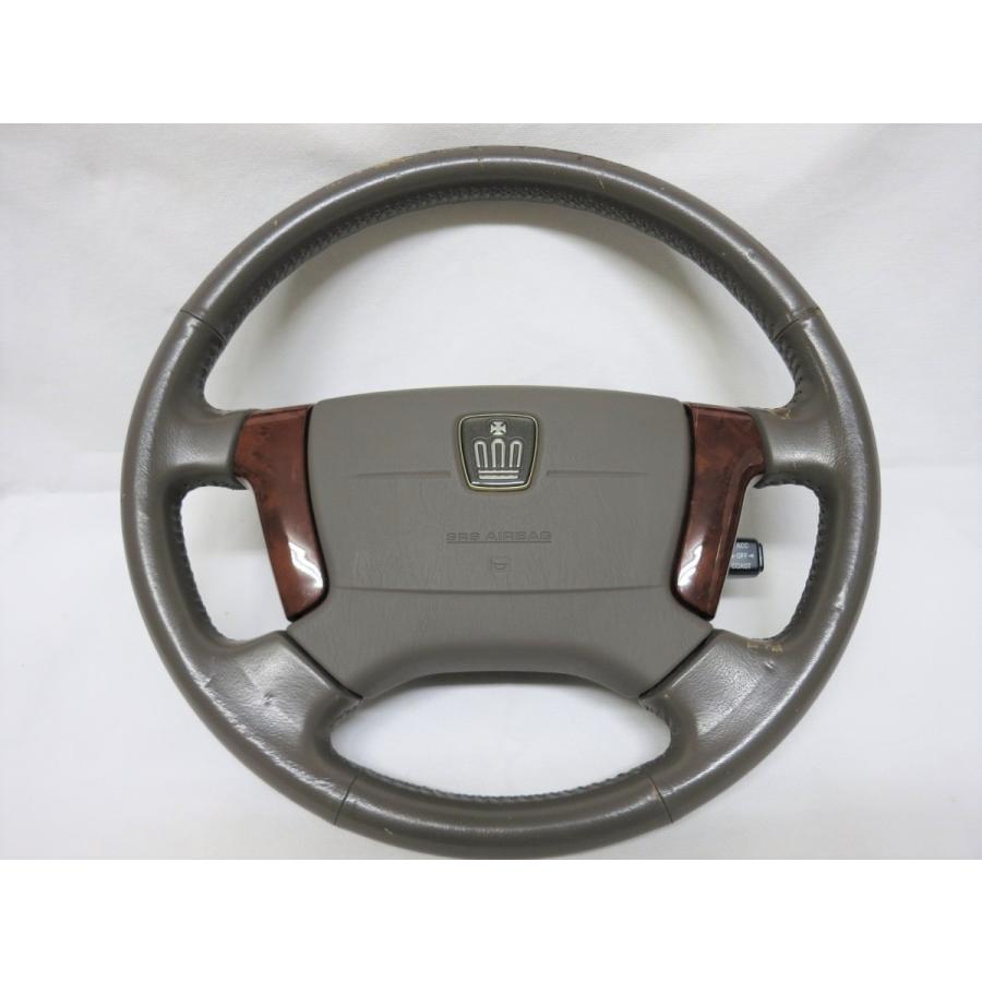 クラウン JZS171 JZS175 17系 後期 純正 革 ステアリング ハンドル