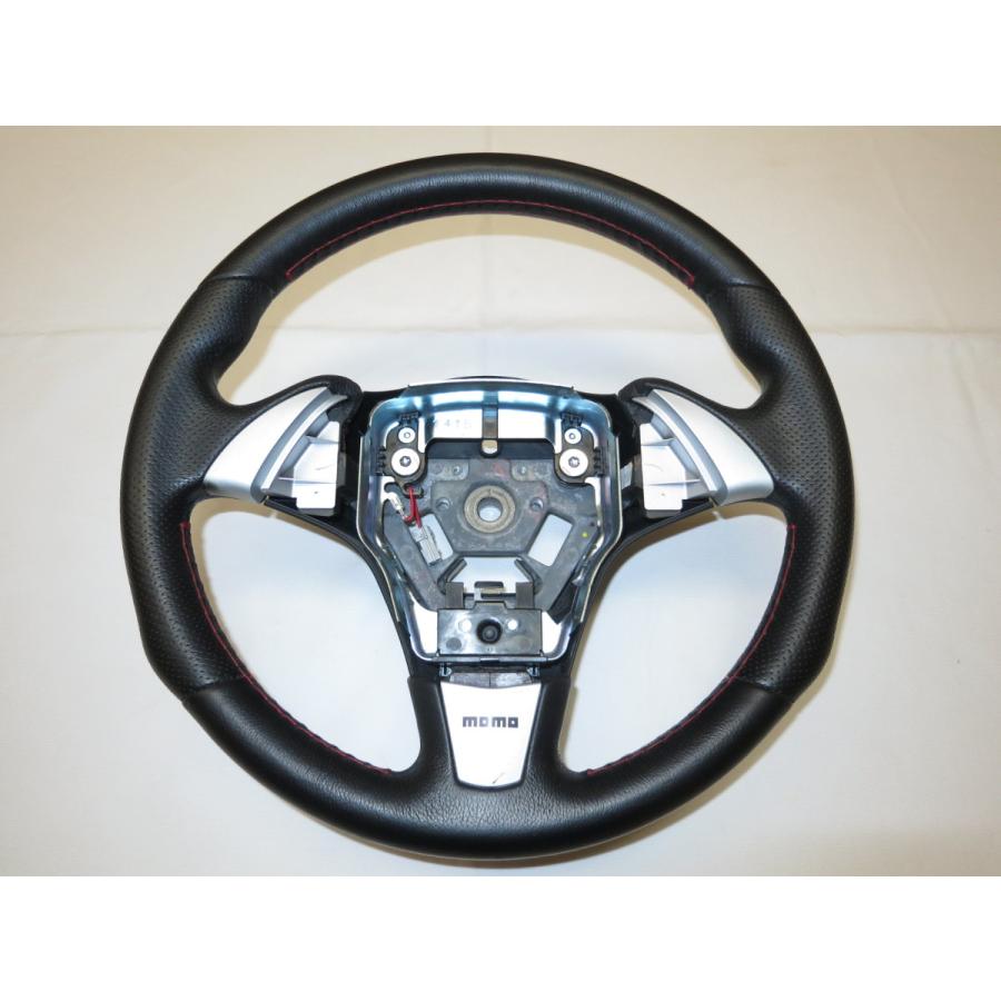 レッドステッチ! モモ momo 日産純正オプション 本革 革 スポーツ