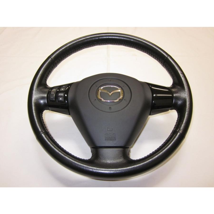 RX8 RX-8 RXー8 SE3P 純正 革 ステアリング ハンドル エアバック