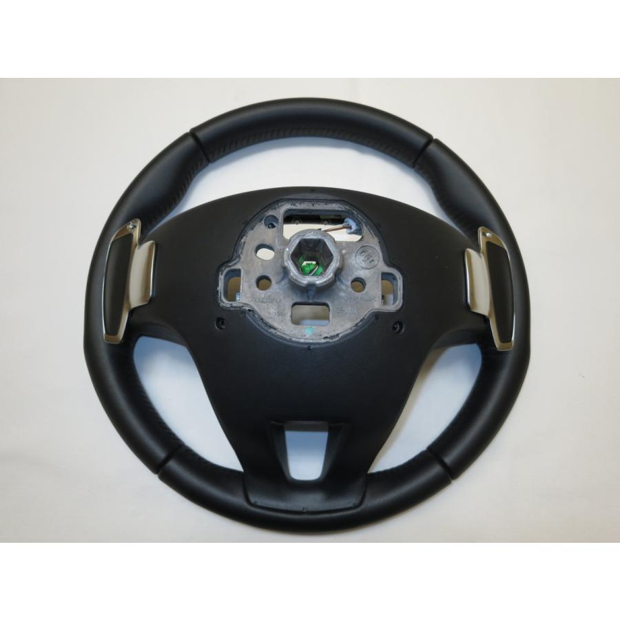 美品! パドル付き! V40 ボルボ 純正 革 ステアリング ハンドル