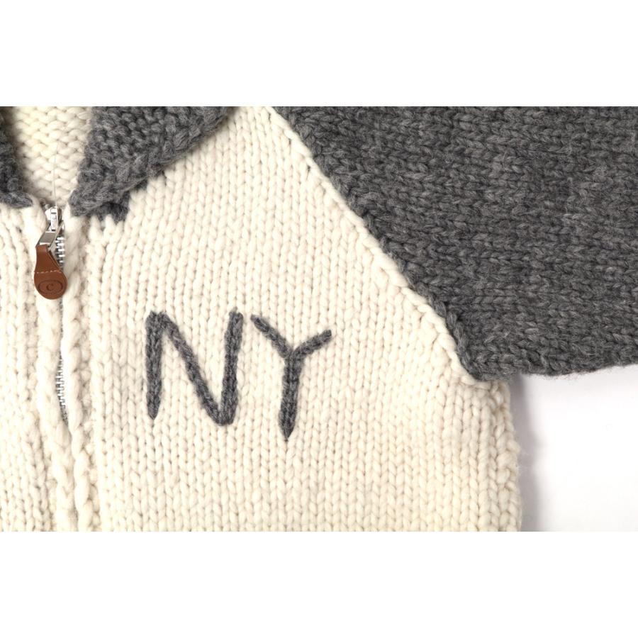 VINTAGE 1990s ビンテージ ジップアップ カウチンセーター ピュア