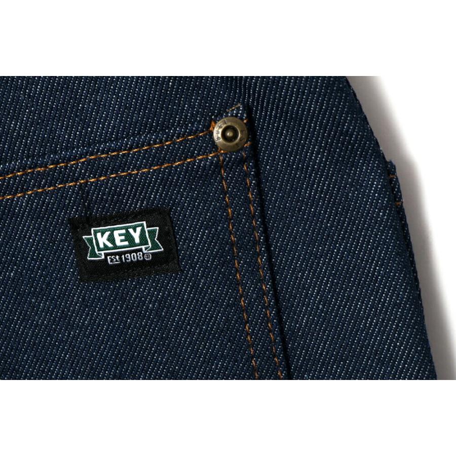 KEY 裾上げ無料 KEY INDUSTRIES,INC. ダブルニーデニムロガーパンツ