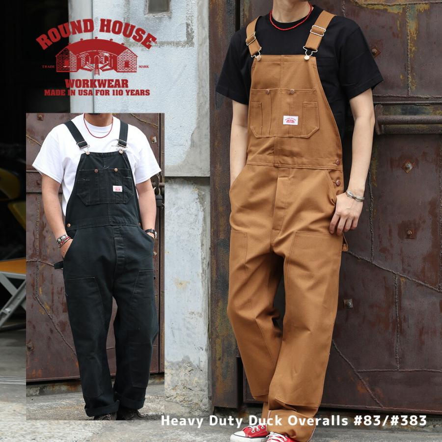 ROUND HOUSE（ラウンドハウス） 裾上げ無料 オーバーオール ダック