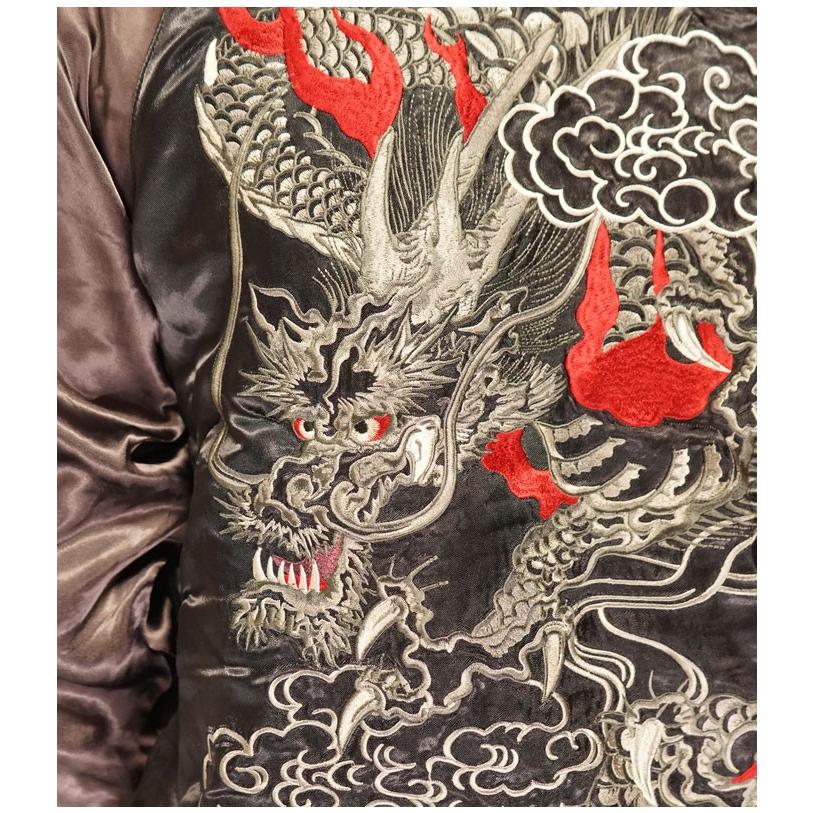 花旅楽団 ハナタビガクダン 和柄 スカジャン メンズ 総刺繍