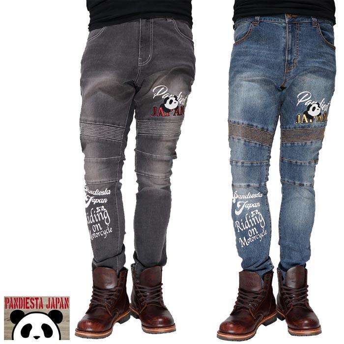 PANDIESTA（パンディエスタ） パンダ 刺繍 ジーンズ デニム ストレッチ
