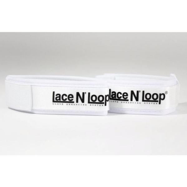 Lace N' Loop［レースンループ］紐式グローブ用ストラップ（ペア）（白