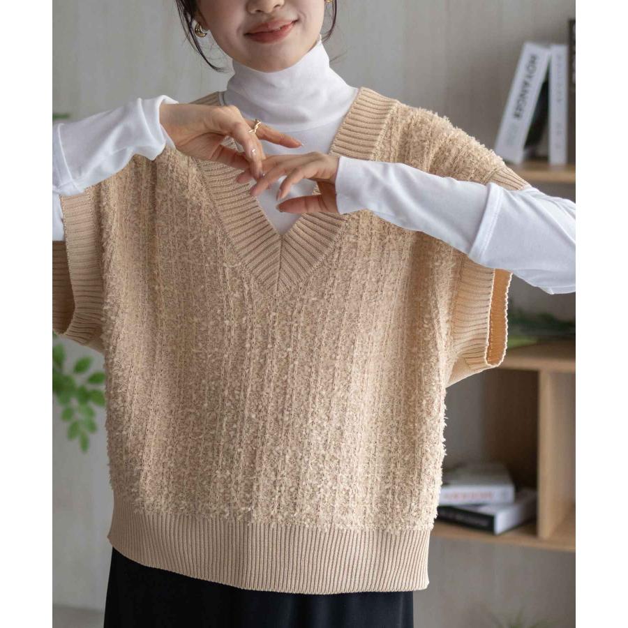 HusHusH（ハッシュアッシュ） ベスト レディース ニット Vネック プル