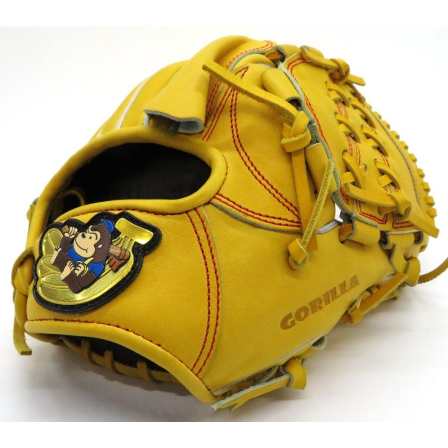 GORILLA 硬式野球グローブ 右投げ イエロー 硬式グラブ 内野手用