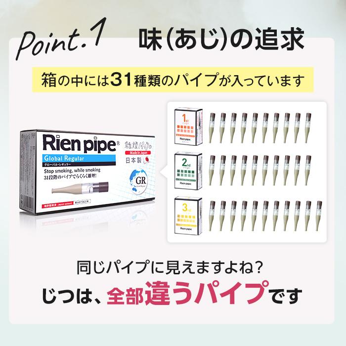 Rien pipe 離煙パイプ GR/GS 31本セット 禁煙グッズ 簡単禁煙 減煙