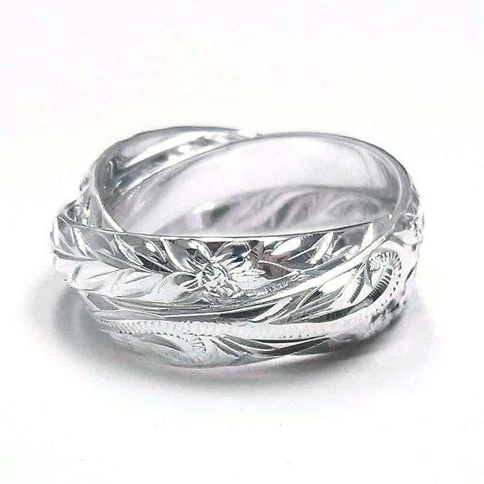 ハワイアンジュエリー リング 指輪 レディース メンズ 3連 シルバー925