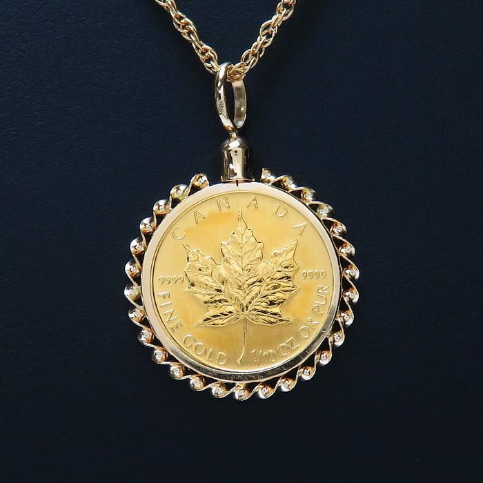 カナダ メイプルリーフ 金貨 1/10oz 5ドル エリザベス2世 1993