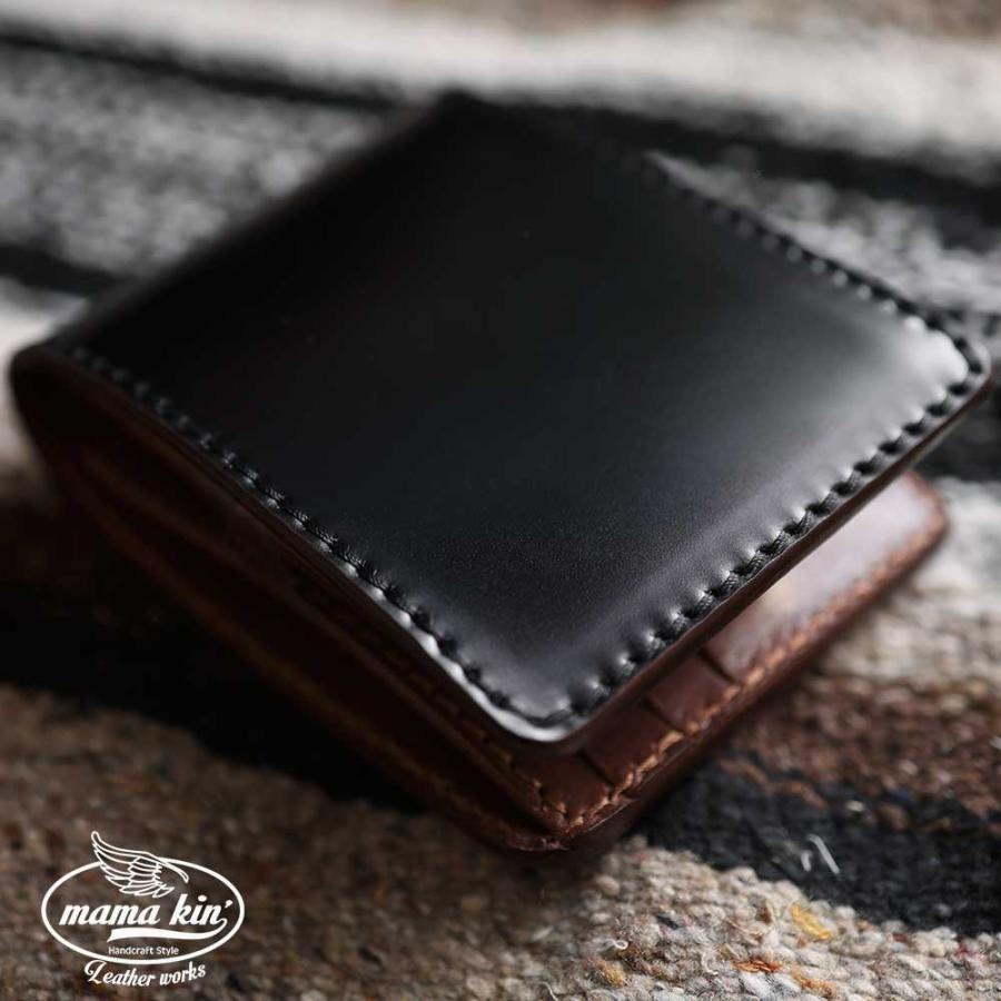 コードバン/二つ折り財布/栃木レザー/レザーウォレット/牛革/馬革