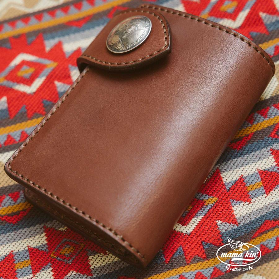 栃木レザー 財布 バイカーズウォレット ヌメ革 ライダースウォレット