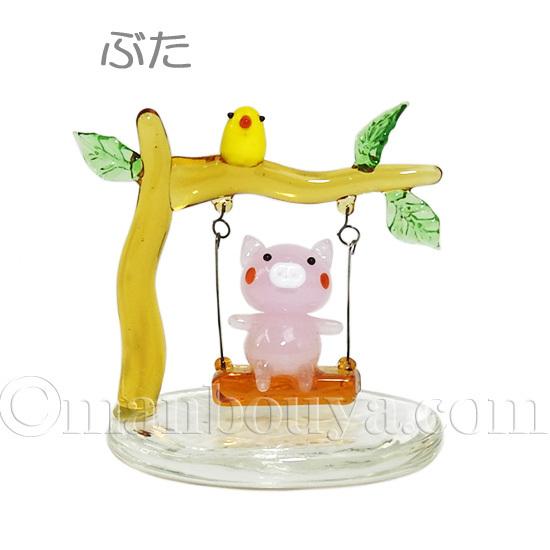 ミニチュア ガラス細工 動物 置物 インテリア雑貨 フォーカート