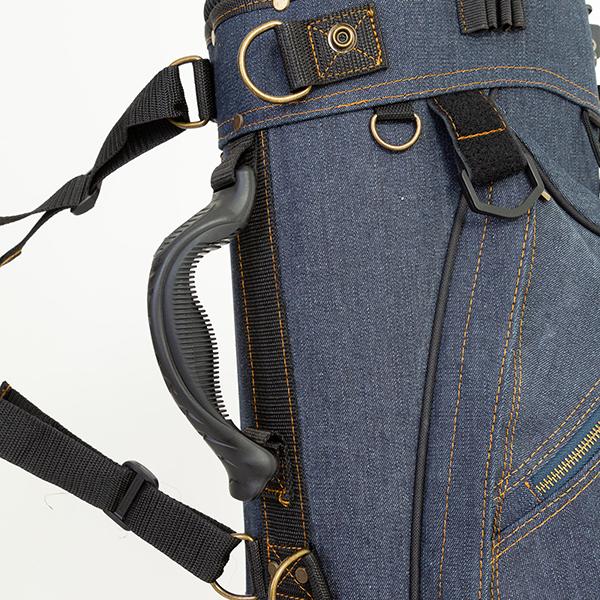 19ゴルフ デニム キャディバッグ インディゴブルー 8.5型 ゴルフ用品