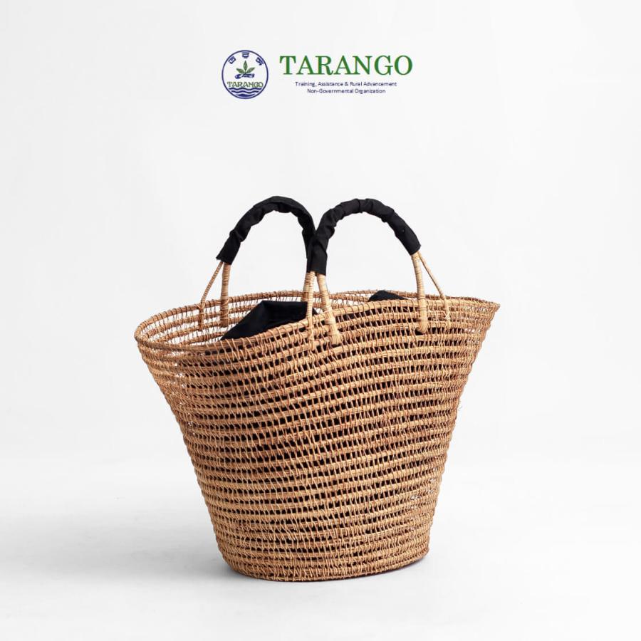 TARANGO（タランゴ） パームファイバー 手編み バケツ型かごバッグ
