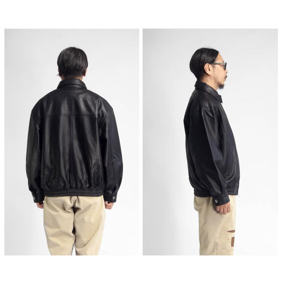 セール価格】LAOTOUR 本革 ラムレザー フライトジャケット ブルゾン 革