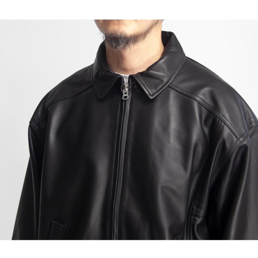 セール価格】LAOTOUR 本革 ラムレザー フライトジャケット ブルゾン 革