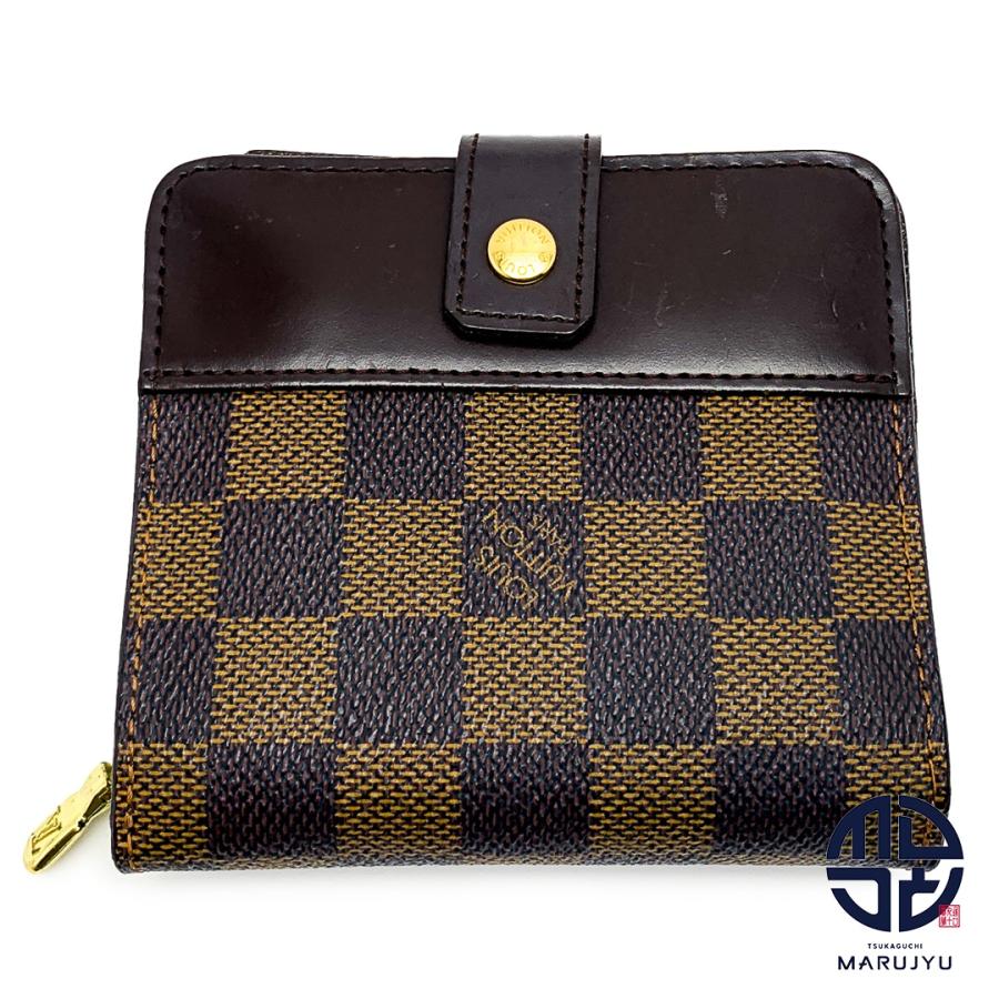 LOUIS VUITTON ルイヴィトン ダミエ コンパクトジップ N61668 二つ折り