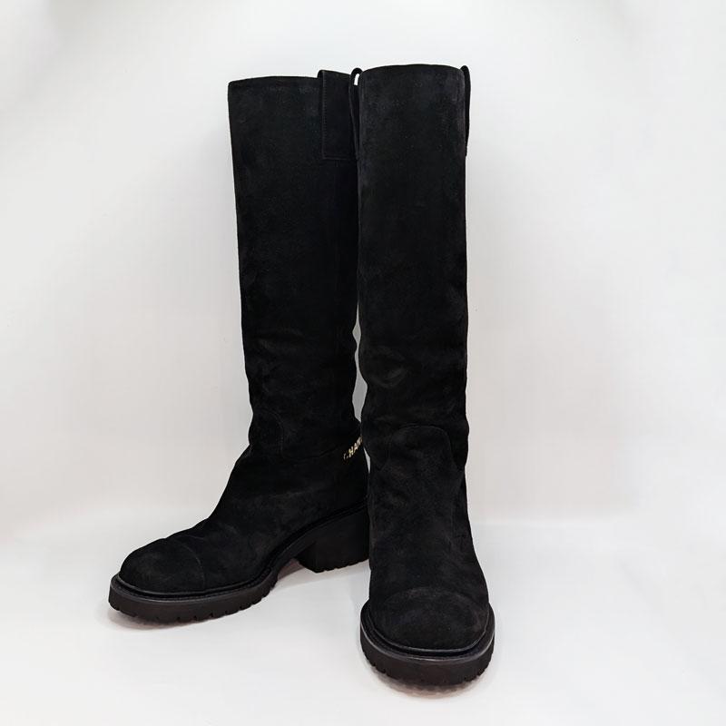 CHANEL（シャネル） スエード ロング ブーツ G36748 38C 日本サイズ