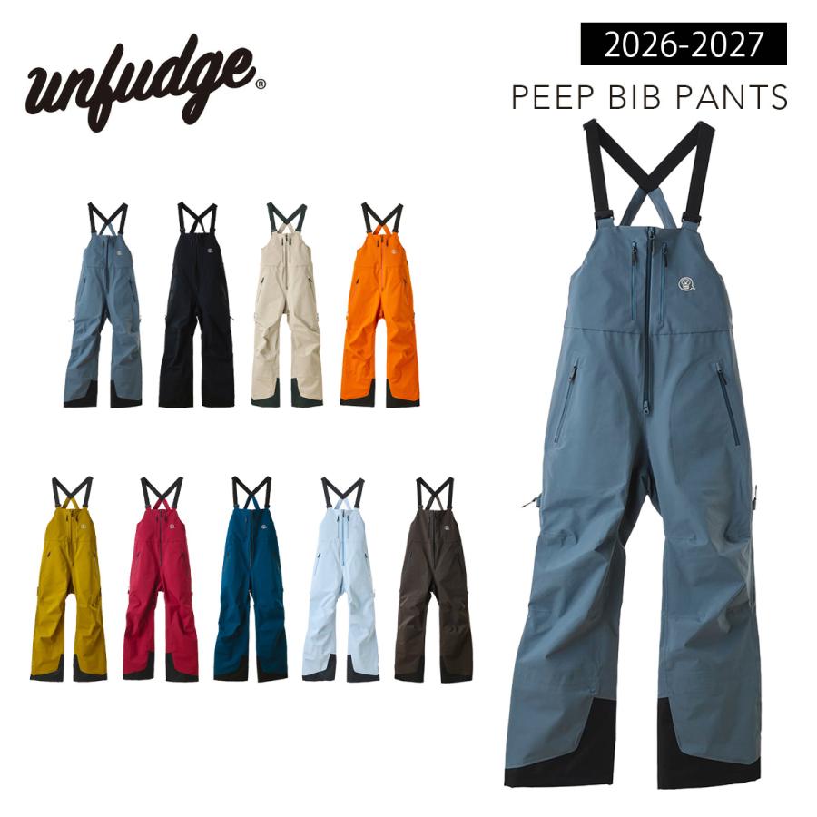 unfudge PEEP BIB PANTS ビブパン XL オリーブグリーン unfudge snow