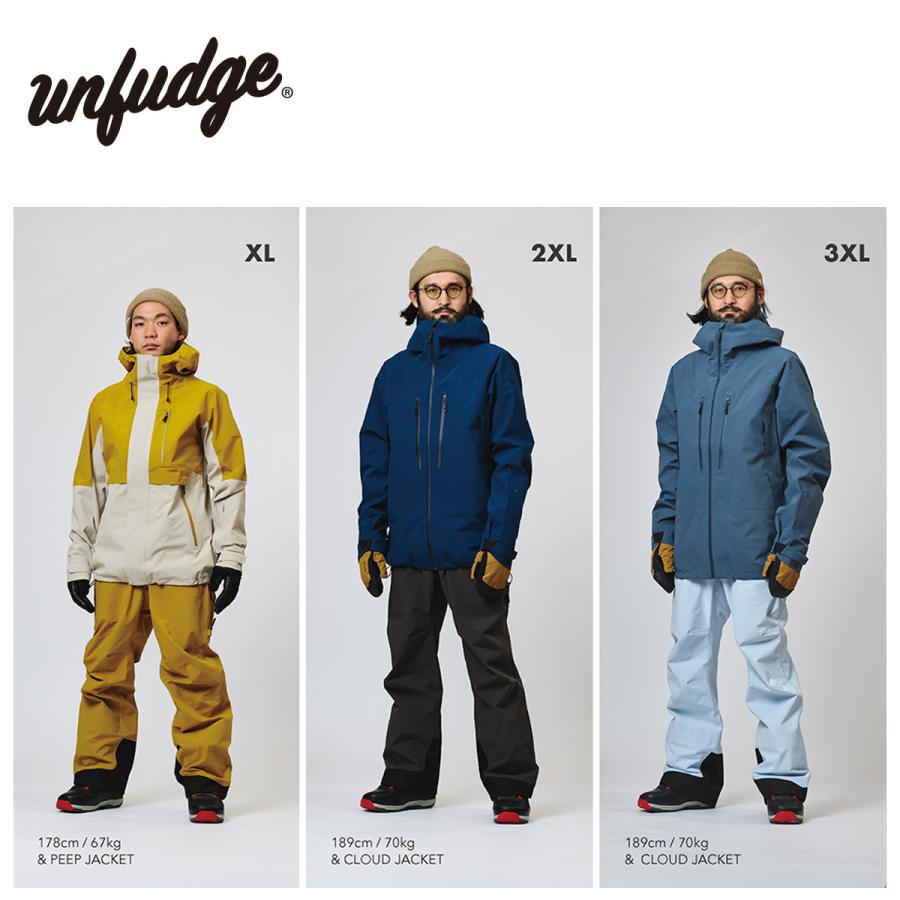unfudge PEEP BIB PANTS ビブパン XL オリーブグリーン unfudge snow