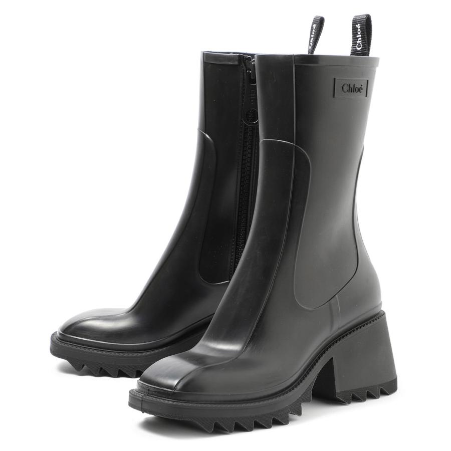 Chloe（クロエ） レインブーツ BETTY ブラック レディース 239z2