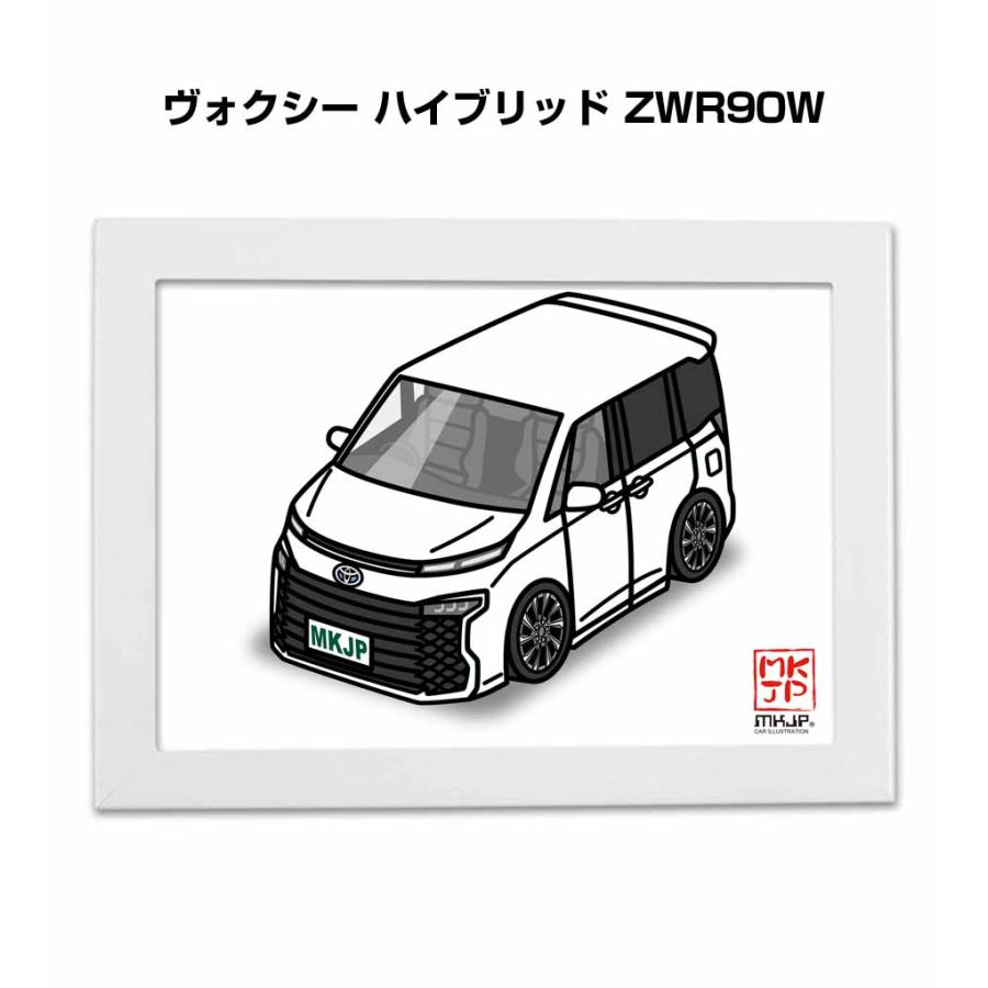 MKJP イラストA5 フレーム付き トヨタ ヴォクシー ハイブリッド ZWR90W