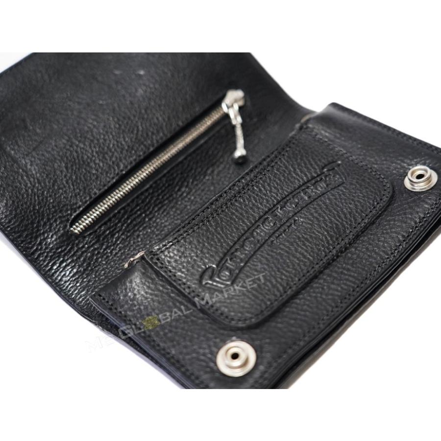 CHROME HEARTS（クロムハーツ） 財布 2つ折り 2ジップ クロスボタン
