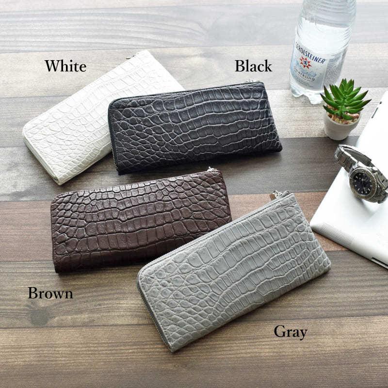 MGSABLE 長財布 クロコダイル レディース ワニ革 本物 本革 L字 メンズ