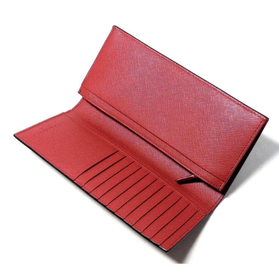 PRADA（プラダ） メンズ長財布 ブラック＋レッド サフィアーノ バイ