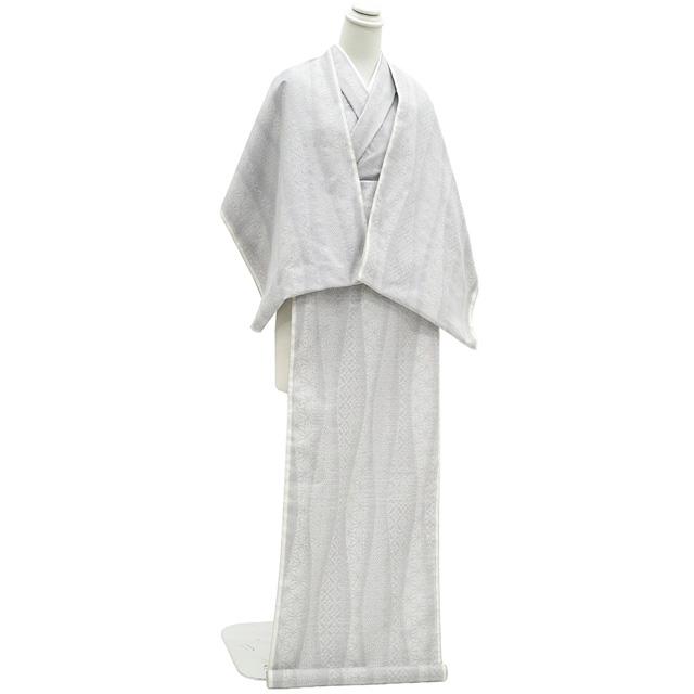 本場大島紬 着物 着尺 反物 正絹 白大島 大島紬 白泥 織絣 横双 白 滅