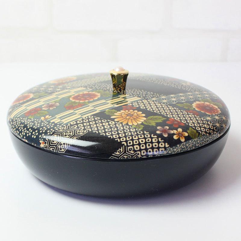 みよし漆器本舗 菓子器 菓子鉢 6寸 19.2cm 紀州漆器 おしゃれ 蓋付き